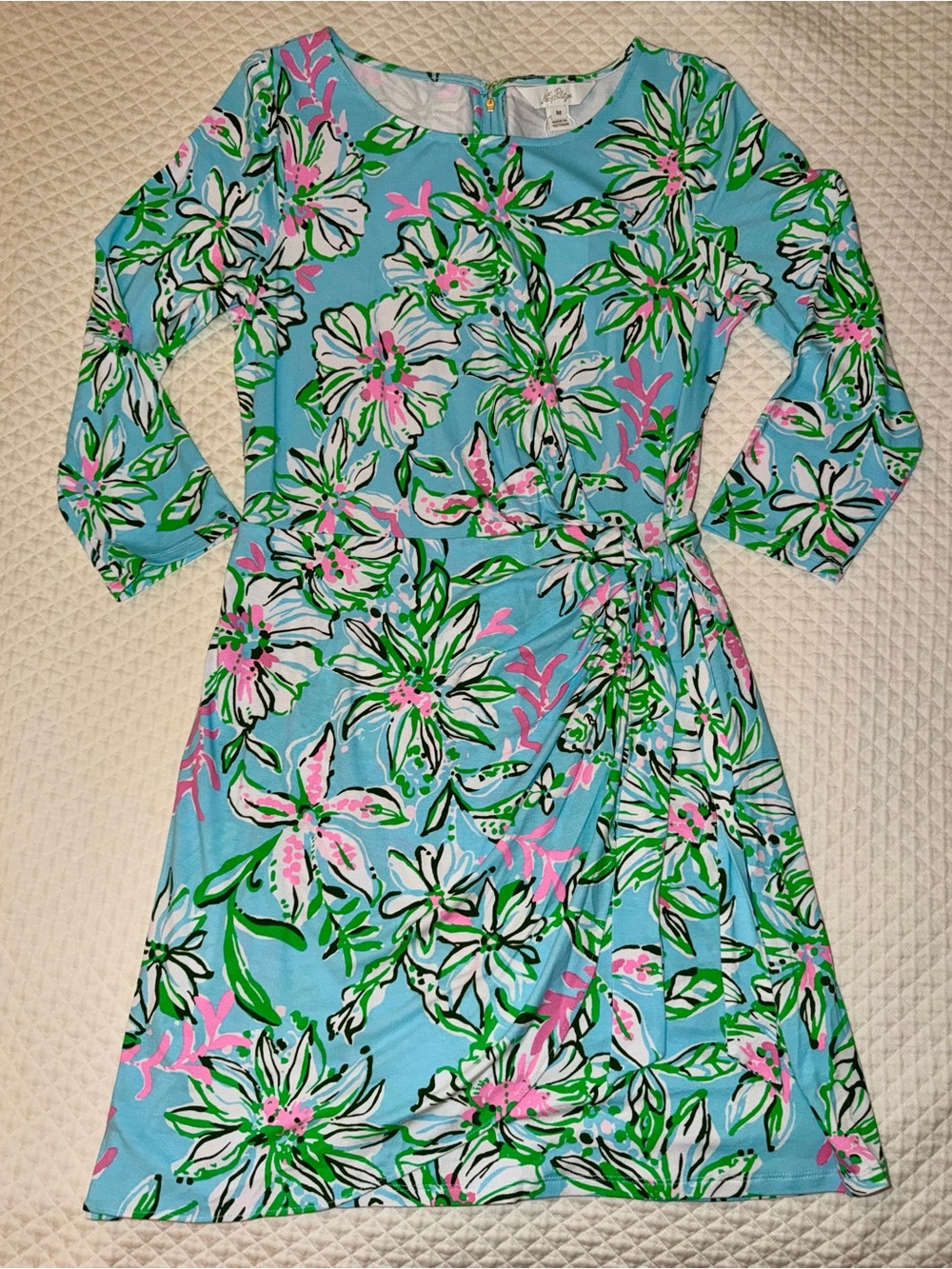 Lilly Pulitzer Blaise 3/4 sleeve romper “multi sun of a bun” print NWT medium